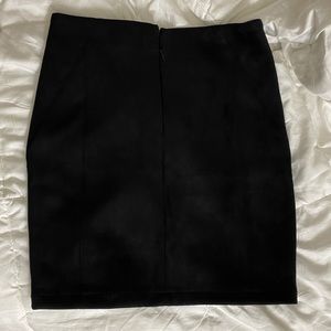 Suede mini skirt